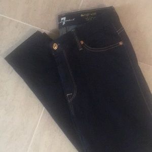 7 For All Mankind “high waist skinny”dark denim